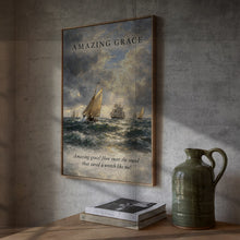 Amazing Grace Hymn, Vintage Christian Art Print (Digital Download)
