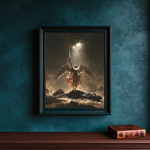 Archangel Michael Victory Dragon, Catholic Wall Art Revelation 12 9 Saint Michael, Vintage Bi-LFNCDD
