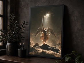 Archangel Michael Victory Dragon, Catholic Wall Art Revelation 12 9 Saint Michael, Vintage Bi-LFNCDD
