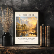 As the Deer Hymn Lyric Print Vintage Christian Wall Art (Digital Download)