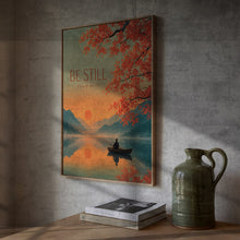 Be Still - Psalm 46 10 - Boat and Lake Christian Wall Art