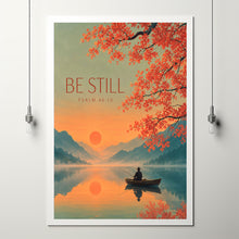 Be Still - Psalm 46 10 - Boat and Lake Christian Wall Art