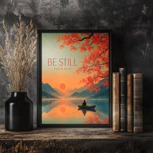 Be Still - Psalm 46 10 - Boat and Lake Christian Wall Art