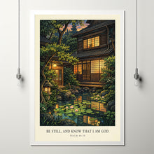 Be Still and Know That I Am God - Psalm 46 10 - Japanese Garden Bible Art