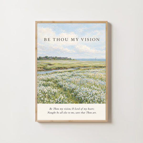 Be Thou My Vision Hymn Lyrics Print, Christian Wall Art (Digital Download)