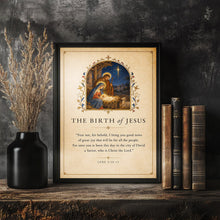Birth of Jesus Christmas Scripture Art Print (Digital Download)