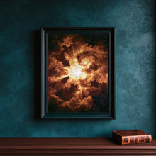 Celestial Ascension Art Print, Souls Rising to Heaven