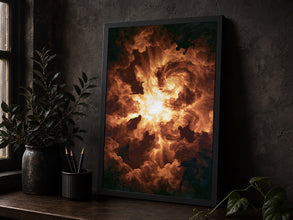 Celestial Ascension Art Print, Souls Rising to Heaven