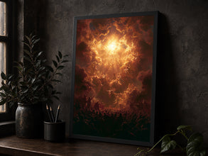 Celestial Ascension Art Print, Souls Rising to Heaven 1