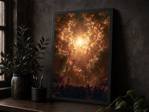 Celestial Ascension Art Print, Souls Rising to Heaven 2