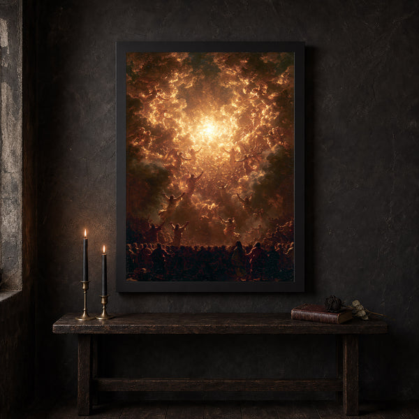 Celestial Ascension Art Print, Souls Rising to Heaven 2