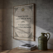 Chief End of Man Print Westminster Catechism, Reformed Christian Decor (Digital Download)