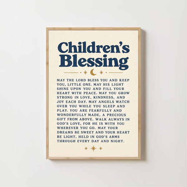 Children's Blessing Print Christian Nursery Decor (Digital Download)