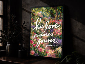 Christian Wall Art Purple Floral Bible Verse Print (Digital Download)