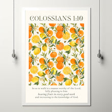 Colossians 1 10 Fruit Kitchen Print, Christian Bible Verse