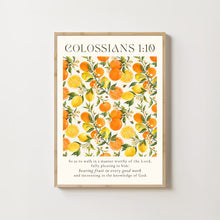 Colossians 1 10 Fruit Kitchen Print, Christian Bible Verse