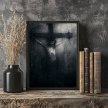 Dark Crucifixion Art Print Gothic Religious Decor Christian Sacred Jesus Wall Art Spiritual