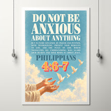 Do Not Be Anxious About Anything - Philippians 4 6-7 - Christian Poster