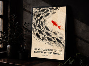 Do Not Conform to the Pattern of This World - Romans 12 2 - Fish Christian Art