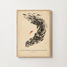 Do Not Conform to the Pattern of This World - Romans 12 2 - Fish Wave Art