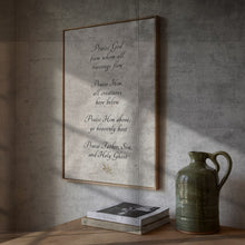 Doxology Hymn Lyrics Print Christian Home Decor