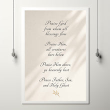 Doxology Hymn Lyrics Print Christian Home Decor
