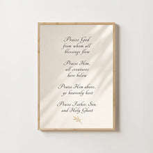 Doxology Hymn Lyrics Print Christian Home Decor