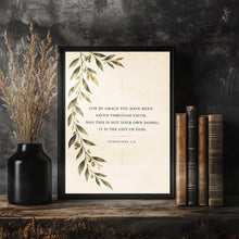 Ephesians 28 Printable Wall Art, Christian Wall Decor, Bible Verse Wall Art, By Grace You-LIE2UU