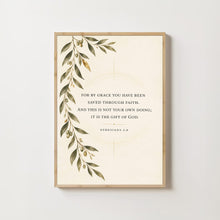 Ephesians 28 Printable Wall Art, Christian Wall Decor, Bible Verse Wall Art, By Grace You-LIE2UU