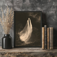 Fading Ghost Wall Art Print Halloween Painting Spooky Haunting Ghost Print Autumn Wall Decor-6ZPAIT