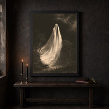 Fading Ghost Wall Art Print Halloween Painting Spooky Haunting Ghost Print Autumn Wall Decor-6ZPAIT