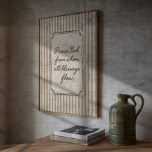 Fall Vintage Christian Print Praise God Blessing Verse