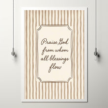 Fall Vintage Christian Print Praise God Blessing Verse