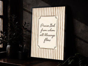 Fall Vintage Christian Print Praise God Blessing Verse
