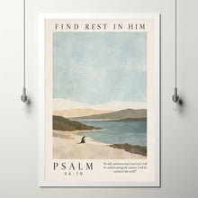 Find Rest in Him - Psalm 46 10 - Quiet Inlet Christian Wall Art