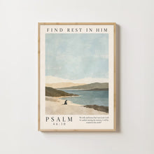 Find Rest in Him - Psalm 46 10 - Quiet Inlet Christian Wall Art