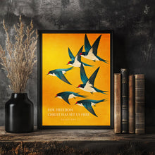 For Freedom Christ Has Set Us Free - Galatians 5 1 - Swallow Wall Art