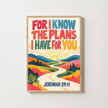 For I Know the Plans I Have for You - Jeremiah 29 11 - Christian Wall Art