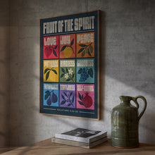 Fruit of the Spirit - Galatians 5 22-23 - Color Bar Bible Poster