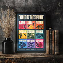 Fruit of the Spirit - Galatians 5 22-23 - Color Bar Bible Poster
