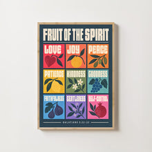Fruit of the Spirit - Galatians 5 22-23 - Color Bar Bible Poster