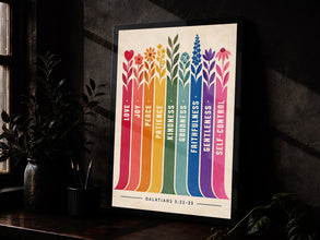 Fruit of the Spirit - Galatians 5 22-23 - Color Ribbon Christian Poster