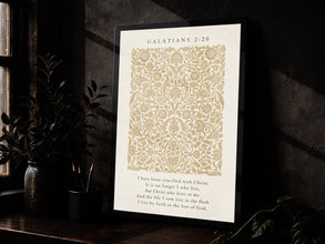 Galatians 220, Easter Wall Print, Christian Easter Decor, Christian Home Decor, Christian-9AQVVG