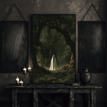 Ghost in the Forest by Moonlight, Vintage Poster, Art Poster Print, Dark Academia, Gothic Victorian