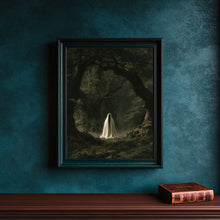 Ghost in the Forest by Moonlight, Vintage Poster, Art Poster Print, Dark Academia, Gothic Victorian