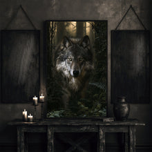 Gothic Wolf Art Print Moody Forest Animal, Dark Academia Decor