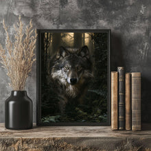 Gothic Wolf Art Print Moody Forest Animal, Dark Academia Decor