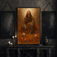Grim Reaper In Autumn, Grim Reaper Print, Wall Art, Home Decor, Horror Poster, Dark Art