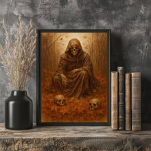 Grim Reaper In Autumn, Grim Reaper Print, Wall Art, Home Decor, Horror Poster, Dark Art