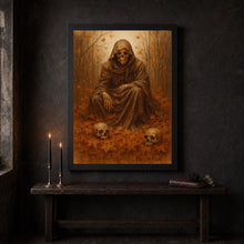 Grim Reaper In Autumn, Grim Reaper Print, Wall Art, Home Decor, Horror Poster, Dark Art